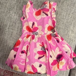 Tea Collection Pink and Orange Floral Dress